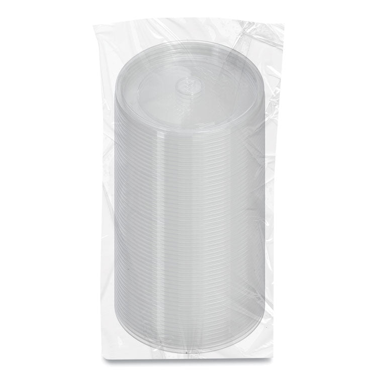 Polypropylene Vented Food Container Lids, Recessed, For 32 oz Food Containers, Clear, Plastic, 1,000/Carton
