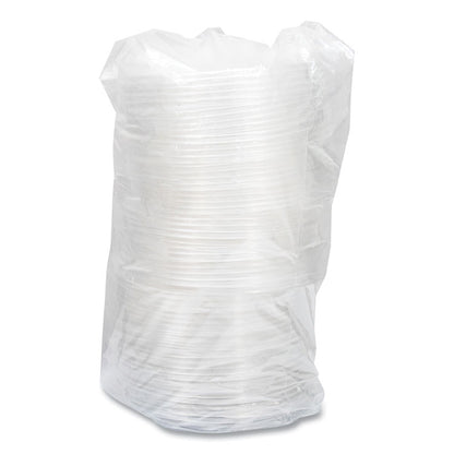 PresentaBowls Clear Flat Lids, 7.2" Diameter x 0.4" h, Plastic, 252/Carton