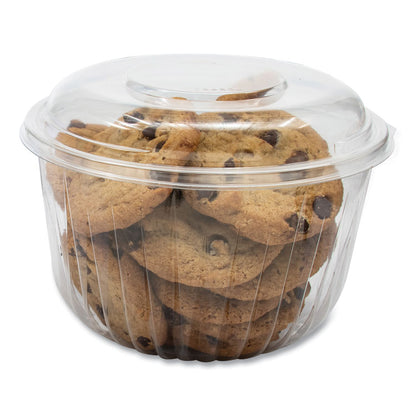 PresentaBowls Bowl/Lid Combo-Paks, 64 oz, Clear, Plastic, 126/Carton