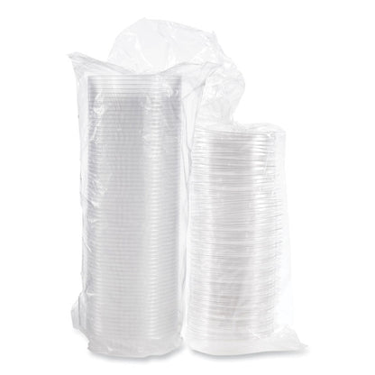 PresentaBowls Bowl/Lid Combo-Paks, 8 oz, Clear, Plastic, 63/Pack, 4 Packs/Carton
