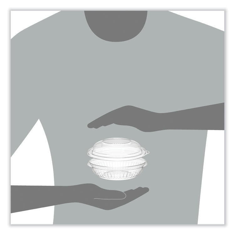 PresentaBowls Bowl/Lid Combo-Paks, 8 oz, Clear, Plastic, 63/Pack, 4 Packs/Carton