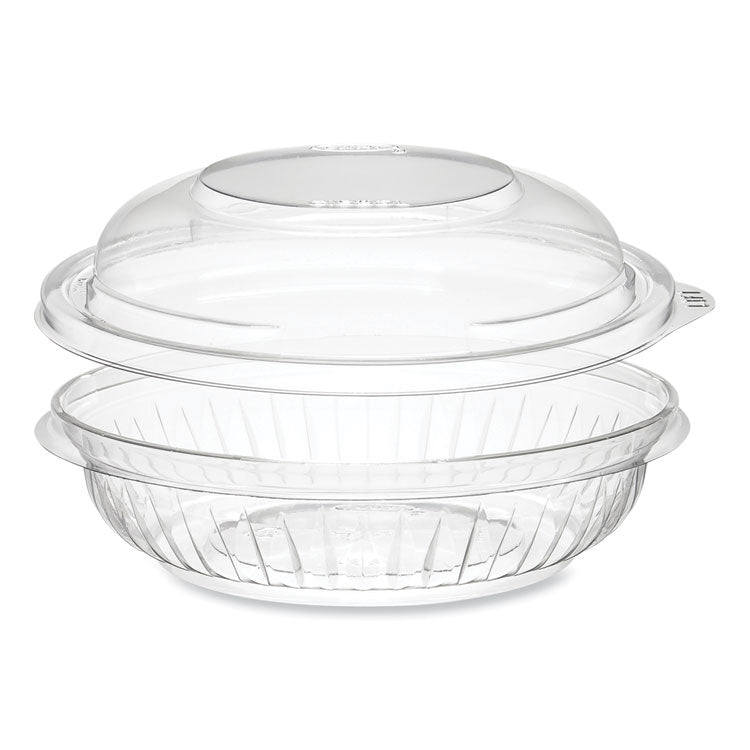 PresentaBowls Bowl/Lid Combo-Paks, 8 oz, Clear, Plastic, 63/Pack, 4 Packs/Carton