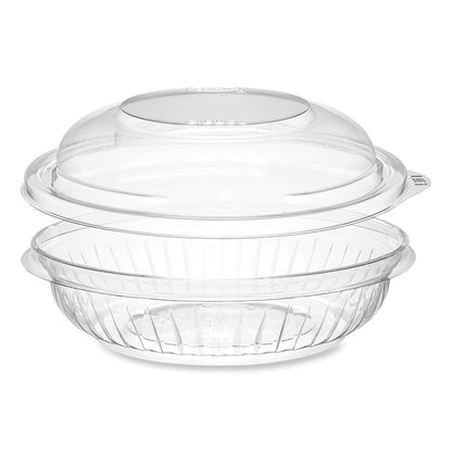PresentaBowls Bowl/Lid Combo-Paks, 8 oz, Clear, Plastic, 63/Pack, 4 Packs/Carton