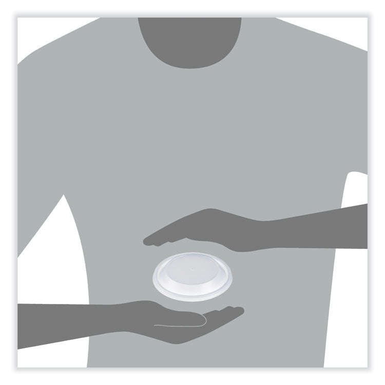 Dome Lids for Foam Cups and Containers, Vented, Fits 5 oz to 32 oz Cups/Containers, Plastic, Translucent, 1,000/Carton