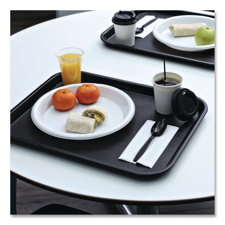 Heavyweight Wrapped Polypropylene Cutlery, Spoon, Plastic, Black, 1,000/Carton