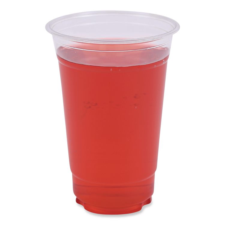 Clear Plastic PET Cups, 20 oz, 50/Sleeve, 20 Sleeves/Carton