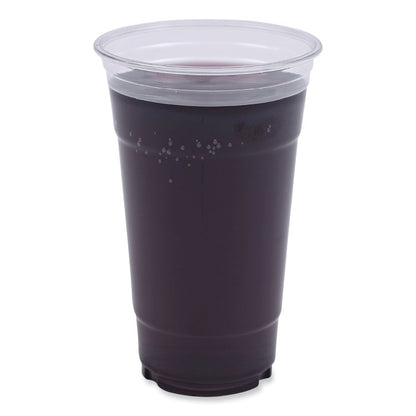 Clear Plastic PET Cups, 24 oz, 50 Cups/Sleeve, 12 Sleeves/Carton