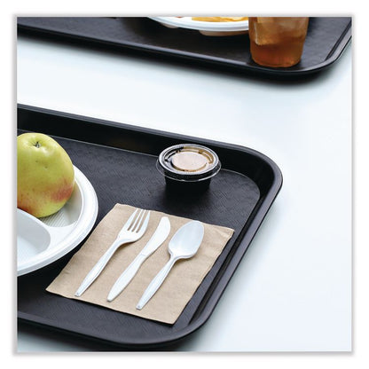 Souffle/Portion Cup Lids, Fits 1.5 oz and 2 oz Portion Cups, Plastic, Clear, 2,500/Carton