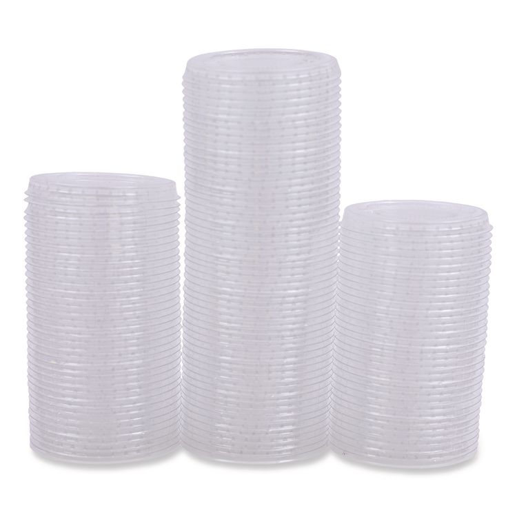 Souffle/Portion Cup Lids, Fits 1.5 oz and 2 oz Portion Cups, Plastic, Clear, 2,500/Carton