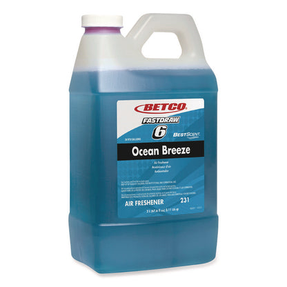 BestScent Ocean Breeze FastDraw Deodorizer, Ocean Breeze, 67.6 oz FastDraw Bottle, 4/Carton