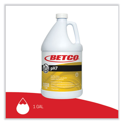 pH7 Floor Cleaner, Lemon Scent, 1 gal Bottle, 4/Carton