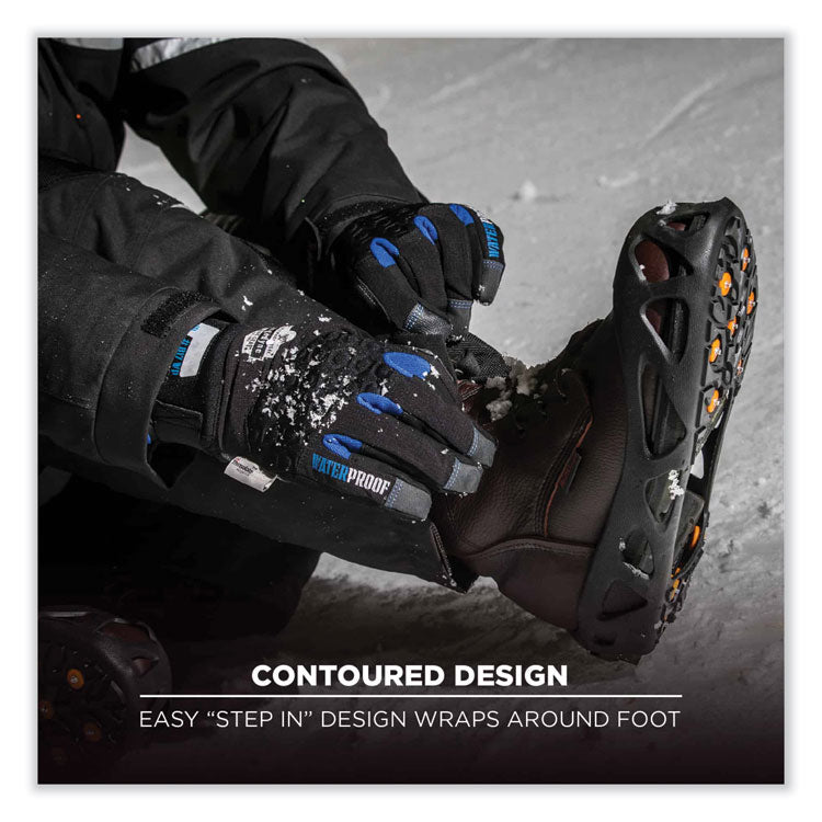 Trex 6304 One-Piece Step-In Full Coverage Ice Cleats, Small, Black, Pair