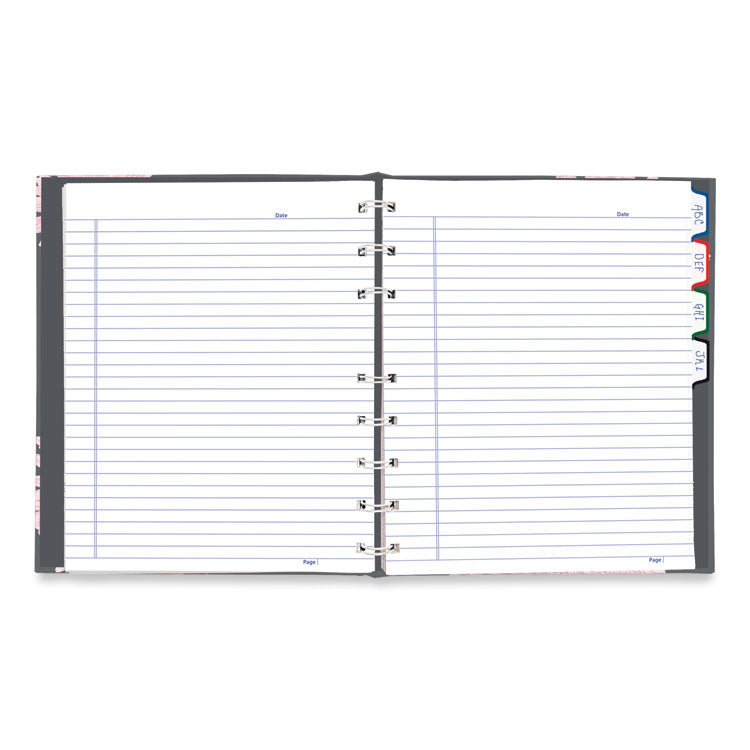 NotePro Notebook, 1-Subject, Medium/College Rule, Pink/Gray Cover, (75) 9.25 x 7.25 Sheets