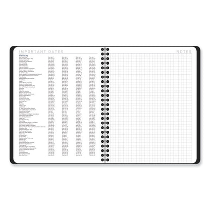 Contempo Lite Academic Year Weekly/Monthly Planner, 8.75 x 7.87, Black Cover, 12-Month (July to June): 2025 to 2026