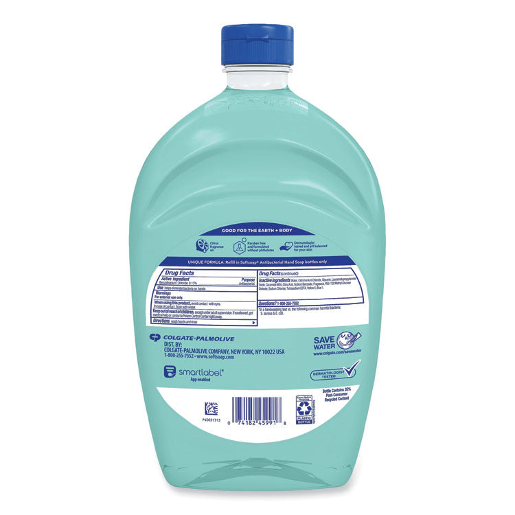 Antibacterial Liquid Hand Soap Refill, Fresh Scent, 50 oz, Green, 3/Carton