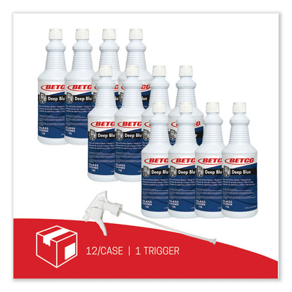 Deep Blue Glass and Surface Cleaner, 32 oz Bottle, 12/Carton