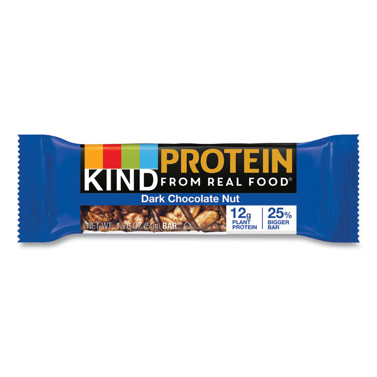 Protein Bars, Double Dark Chocolate, 1.76 oz Individually Wrapped, 12/Pack