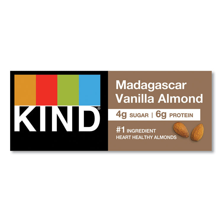 Nuts and Spices Bar, Madagascar Vanilla Almond, 1.4 oz Bar, 12/Box
