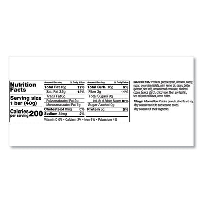 Plus Nutrition Boost Bar, Peanut Butter Dark Chocolate/Protein, 1.4 oz Bar, 12/Box