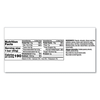 Nuts and Spices Bar, Salted Caramel and Dark Chocolate Nut, 1.4 oz Bar, 12/Pack