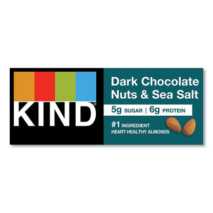 Nuts and Spices Bar, Dark Chocolate Nuts and Sea Salt, 1.4 oz Bar, 12/Box