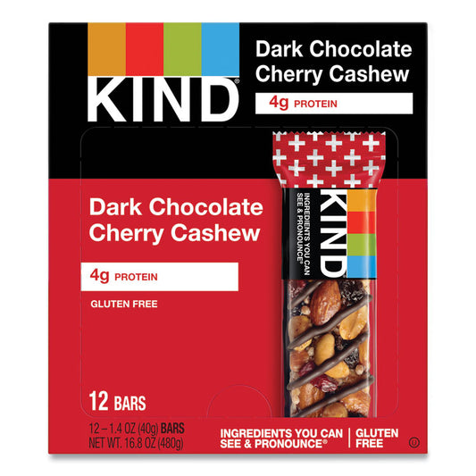 Plus Nutrition Boost Bar, Dk ChocolateCherryCashew/Antioxidants, 1.4 oz Bar, 12/Box