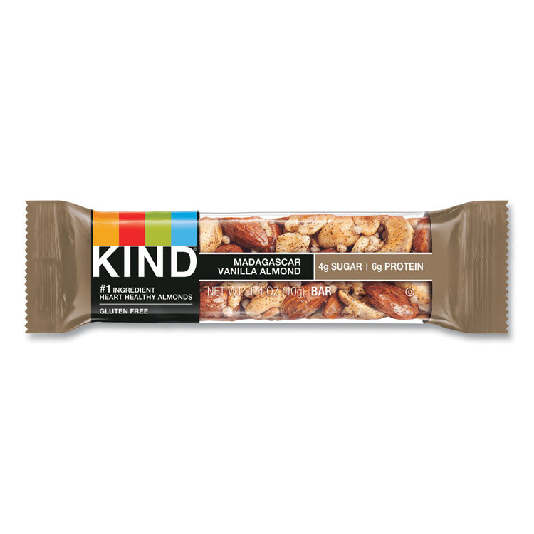Nuts and Spices Bar, Madagascar Vanilla Almond, 1.4 oz Bar, 12/Box