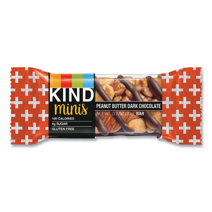 Minis, Peanut Butter Dark Chocolate, 0.7 oz Bar, 10/Pack