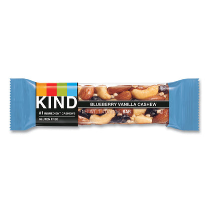 Fruit and Nut Bars, Blueberry Vanilla and Cashew, 1.4 oz Bar, 12/Box