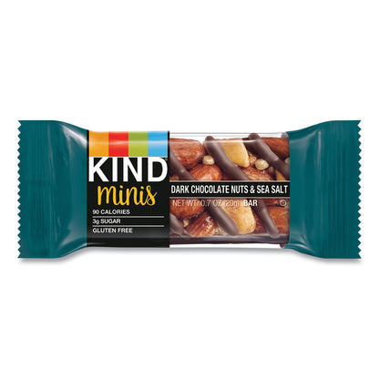 Minis, Dark Chocolate Nuts/Sea Salt, 0.7 oz Bar, 10/Pack