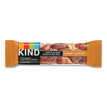 Nuts and Spices Bar, Maple Glazed Pecan and Sea Salt, 1.4 oz Bar, 12/Box