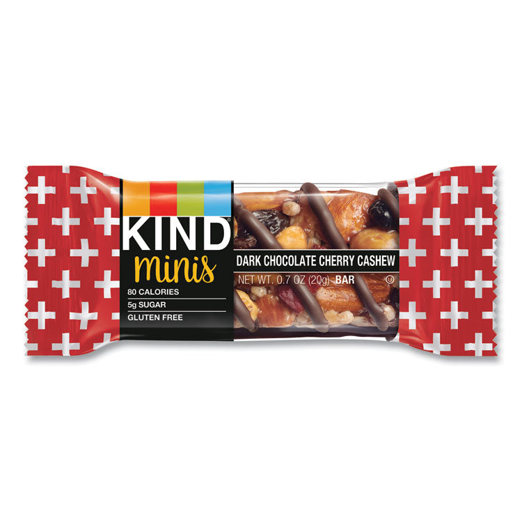 Minis, Dark Chocolate Cherry Cashew, 0.7 oz Bar, 10/Pack