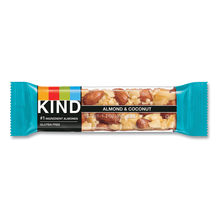 Fruit and Nut Bars, Almond and Coconut, 1.4 oz Bar, 12/Box