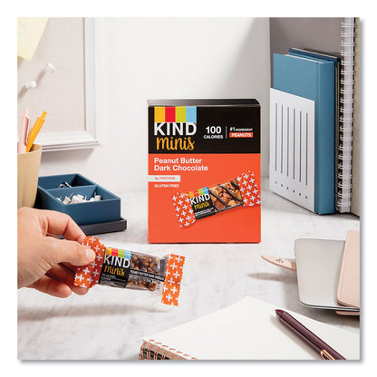 Minis, Peanut Butter Dark Chocolate, 0.7 oz Bar, 10/Pack