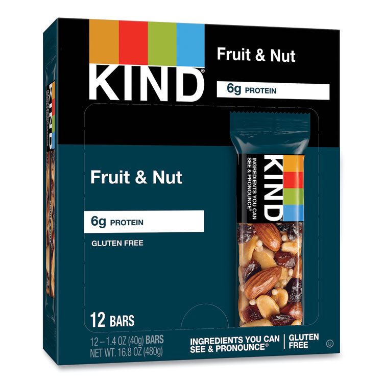 Fruit and Nut Bars, Fruit and Nut Delight, 1.4 oz Bar, 12/Box