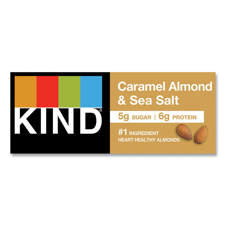Nuts and Spices Bar, Caramel Almond and Sea Salt, 1.4 oz Bar, 12/Box