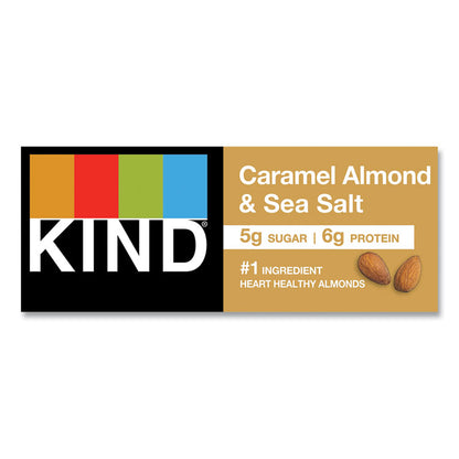 Nuts and Spices Bar, Caramel Almond and Sea Salt, 1.4 oz Bar, 12/Box