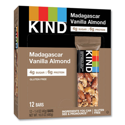 Nuts and Spices Bar, Madagascar Vanilla Almond, 1.4 oz Bar, 12/Box