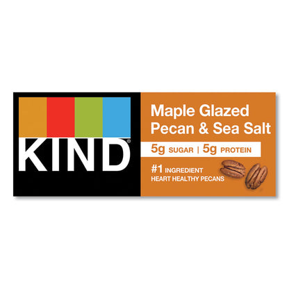 Nuts and Spices Bar, Maple Glazed Pecan and Sea Salt, 1.4 oz Bar, 12/Box