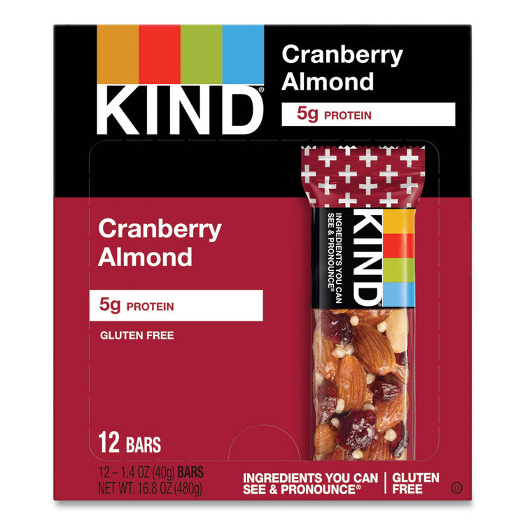 Plus Nutrition Boost Bar, Cranberry Almond and Antioxidants, 1.4 oz Bar, 12/Box