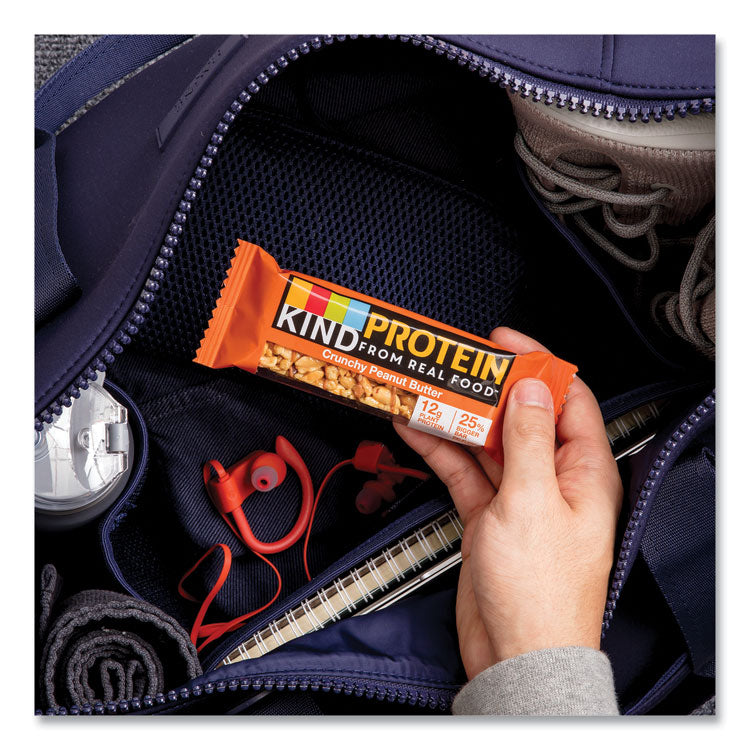 Protein Bars, Crunchy Peanut Butter, 1.76 oz Individually Wrapped, 12/Pack