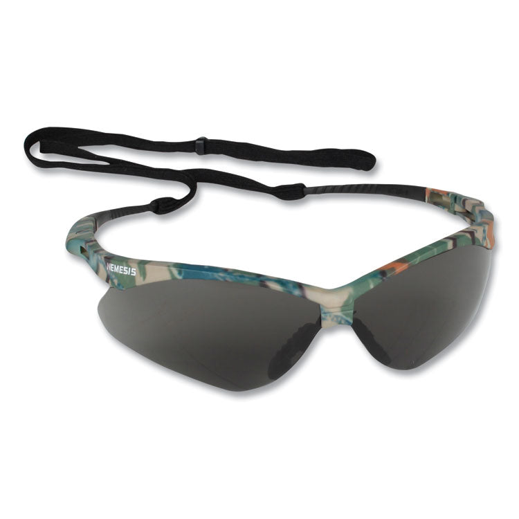 Nemesis Safety Glasses, Camo Half Frame, Smoke Dual Lens, 12/Box