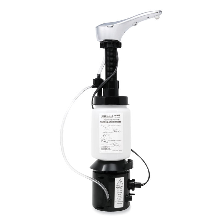 SureFlo Top-Fill Automatic Bulk Foam Soap Dispenser, 34 oz, 7.75 x 7.75 x 19.94, Chrome