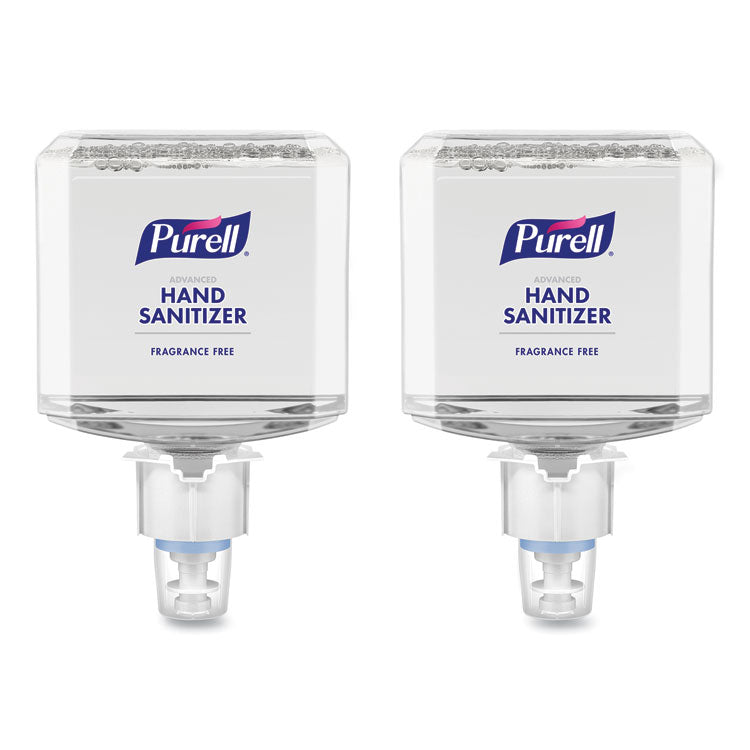 Advanced Hand Sanitizer Gentle and Free Foam, 1,200 mL Refill, Fragrance-Free, For ES4 Dispensers, 2/Carton