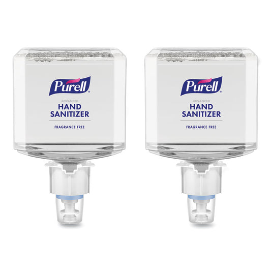 Advanced Hand Sanitizer Gentle and Free Foam, 1,200 mL Refill, Fragrance-Free, For ES4 Dispensers, 2/Carton