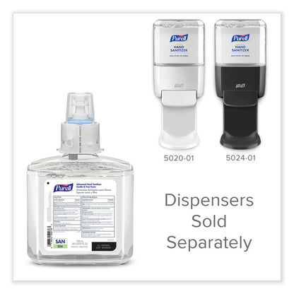 Advanced Hand Sanitizer Gentle and Free Foam, 1,200 mL Refill, Fragrance-Free, For ES4 Dispensers, 2/Carton