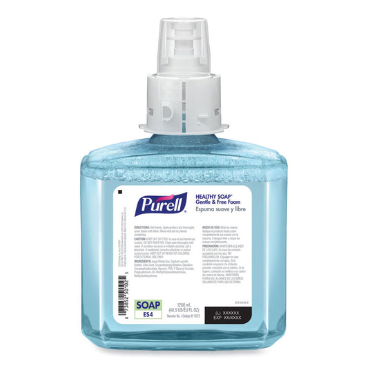 HEALTHY SOAP Gentle and Free Foam Refill, For ES4 Dispensers, Fragrance-Free, 1,200 mL, 2/Carton