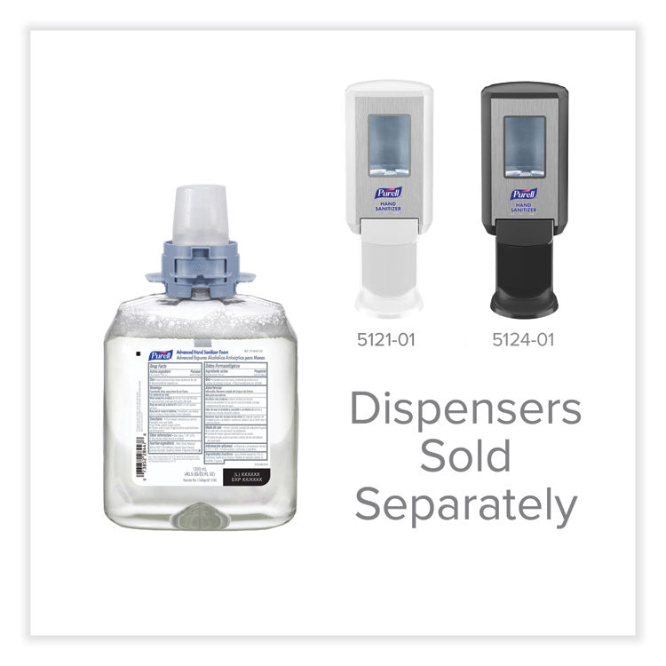 Advanced Hand Sanitizer Foam, For CS4 and FMX-12 Dispensers, 1,200 mL Refill, Unscented, 4/Carton