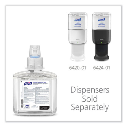 Advanced Hand Sanitizer Foam, For ES6 Dispensers, 1,200 mL Refill, Clean Scent, 2/Carton