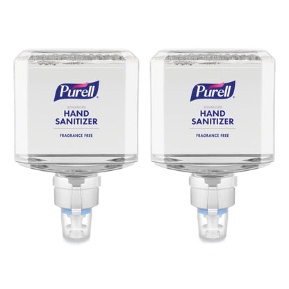 Advanced Hand Sanitizer Gentle and Free Foam, 1,200 mL Refill, Fragrance-Free, For ES8 Dispensers, 2/Carton